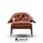 percival lafer mp41 mid century brazilian leather lounge chair and ottoman