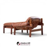 percival lafer mp41 mid century brazilian leather lounge chair and ottoman