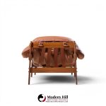 percival lafer mp41 mid century brazilian leather lounge chair and ottoman