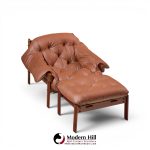 percival lafer mp41 mid century brazilian leather lounge chair and ottoman