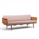 peter hvidt and orla mølgaard nielsen mid century teak and cane daybed
