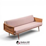 peter hvidt and orla mølgaard nielsen mid century teak and cane daybed