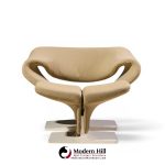pierre paulin for artifort mid century ribbon chairs with ottoman