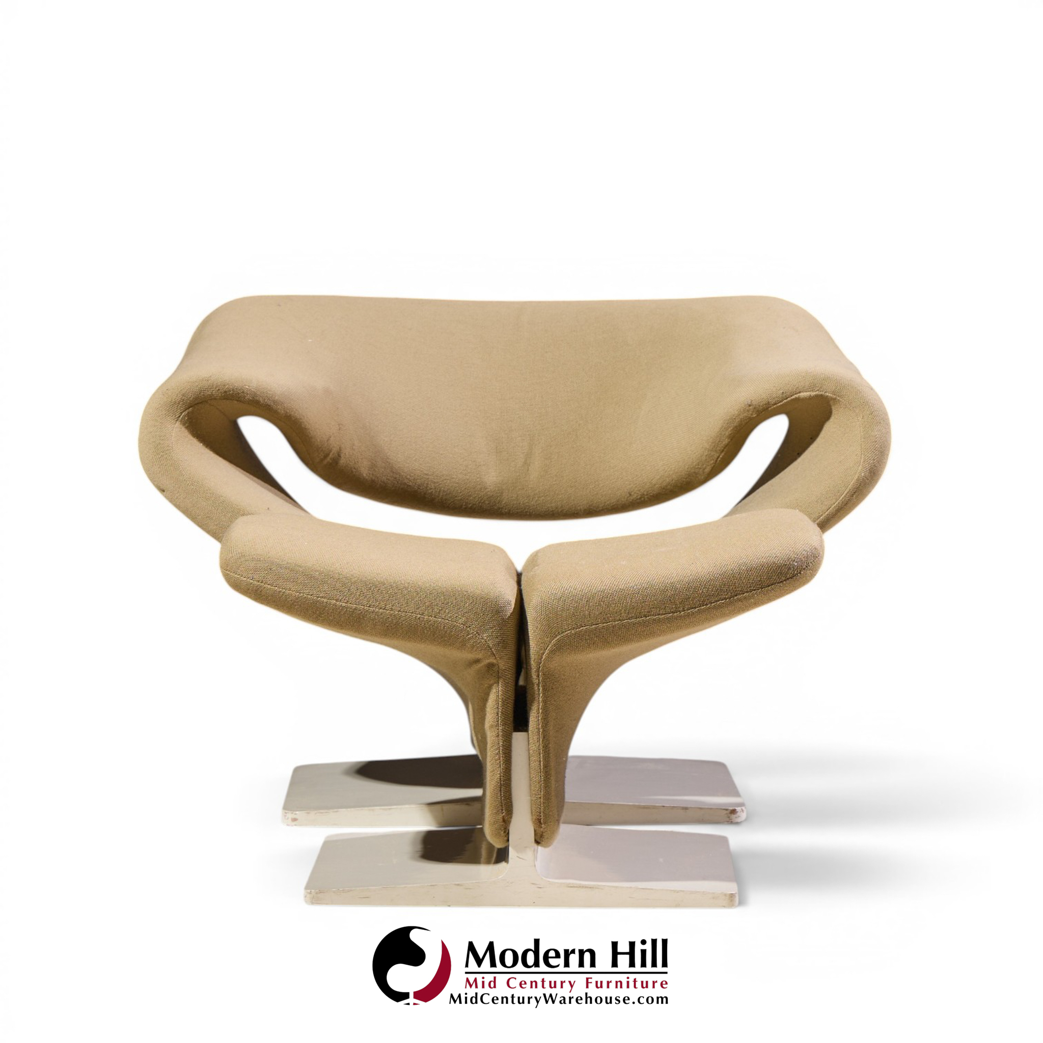 pierre paulin for artifort mid century ribbon chairs with ottoman