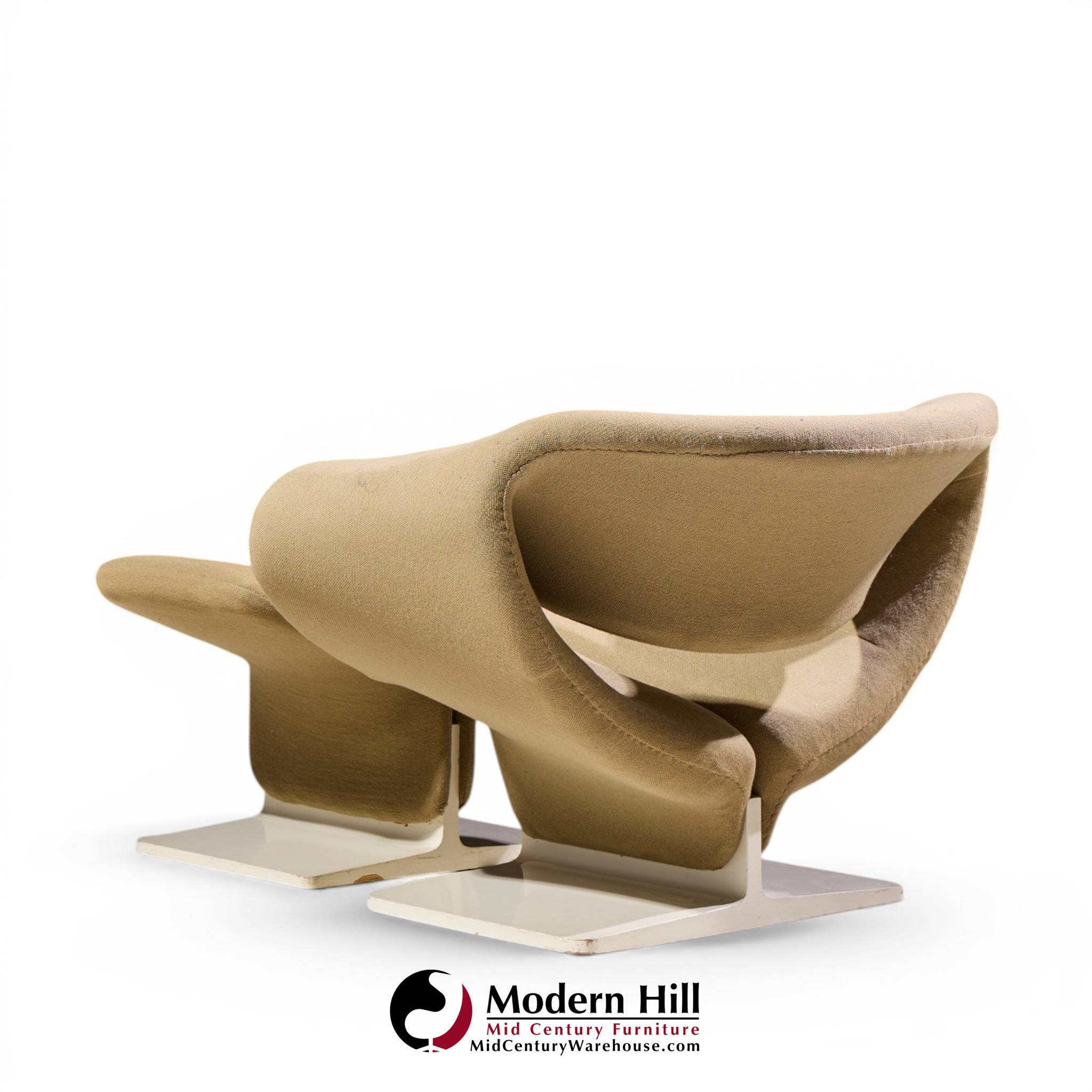 pierre paulin for artifort mid century ribbon chairs with ottoman