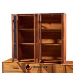 ramseur harlequin mid century walnut credenza and hutch