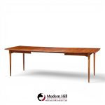 ramseur mid century walnut expanding dining table with 3 leaves