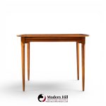 ramseur mid century walnut expanding dining table with 3 leaves