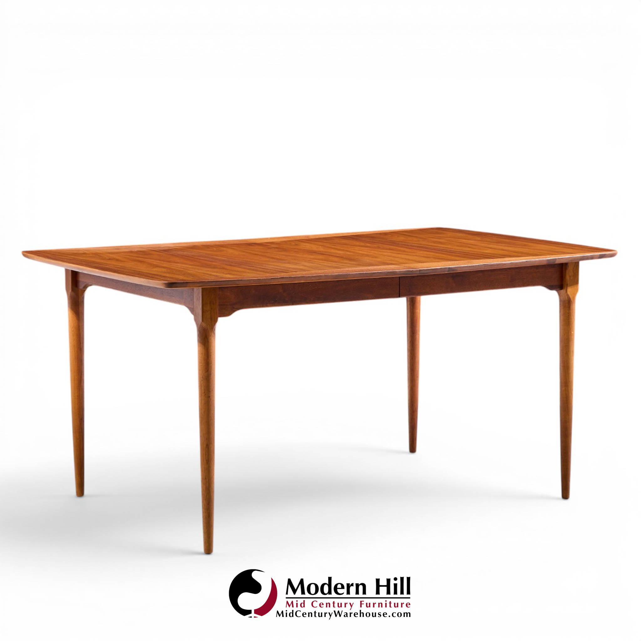 ramseur mid century walnut expanding dining table with 3 leaves