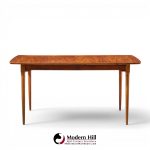 ramseur mid century walnut expanding dining table with 3 leaves