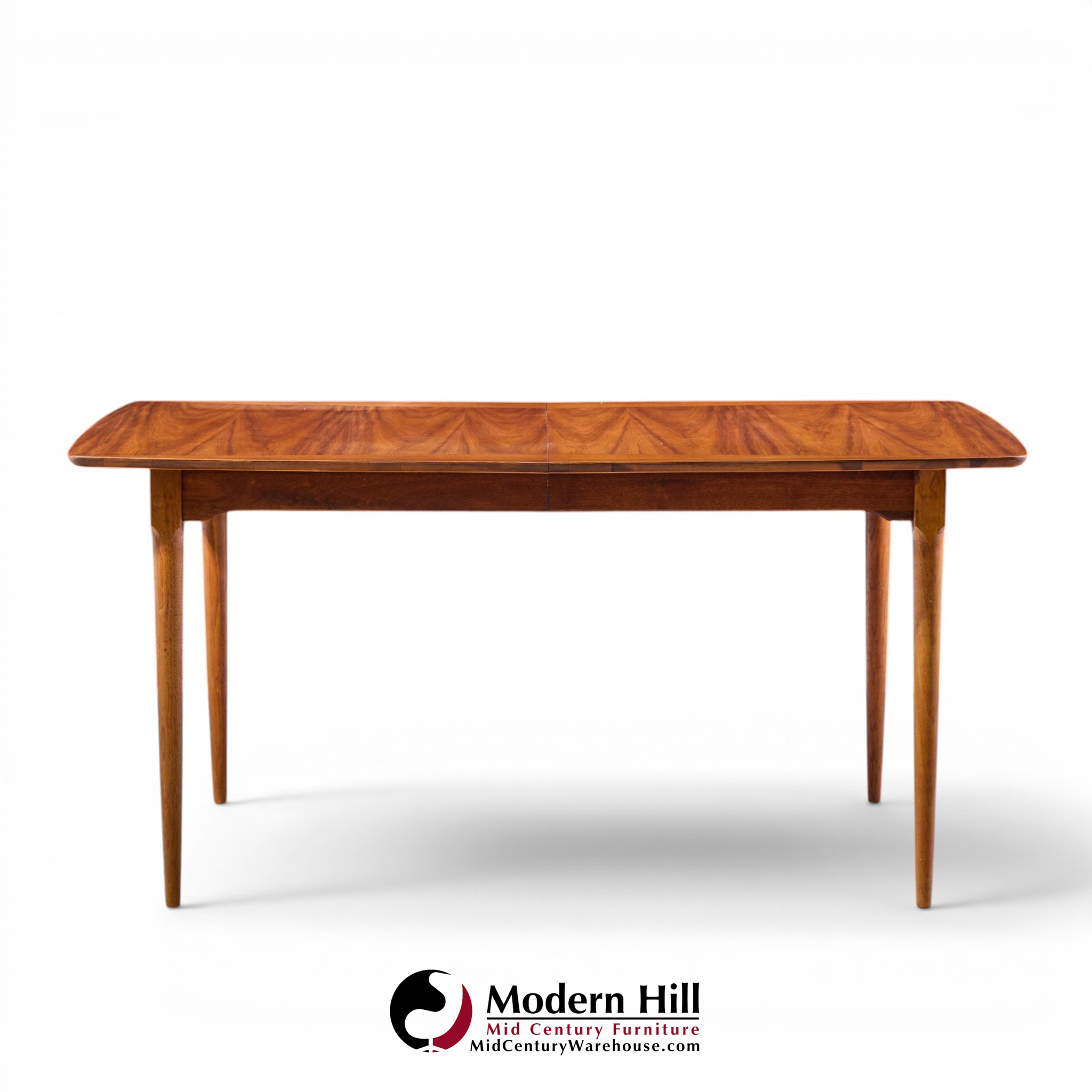 ramseur mid century walnut expanding dining table with 3 leaves
