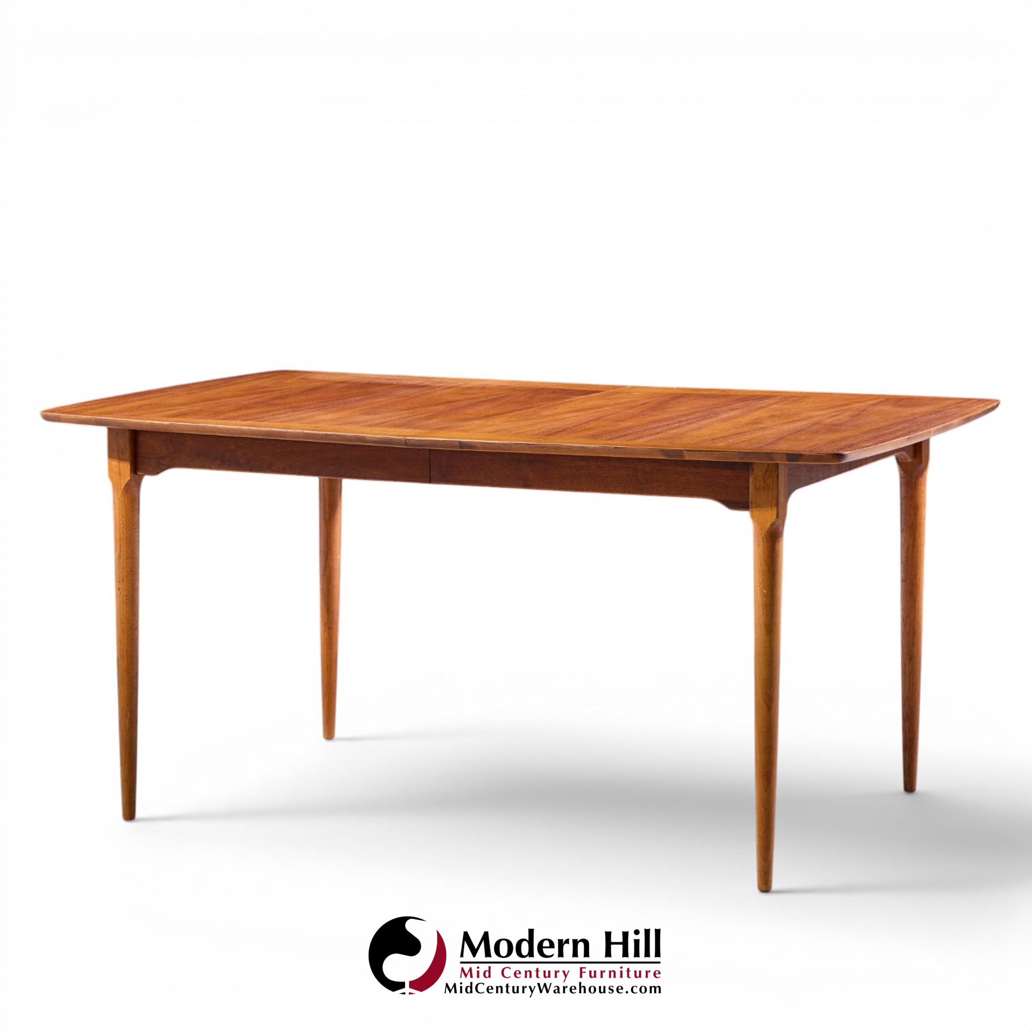 ramseur mid century walnut expanding dining table with 3 leaves