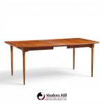 ramseur mid century walnut expanding dining table with 3 leaves