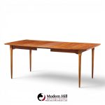 ramseur mid century walnut expanding dining table with 3 leaves
