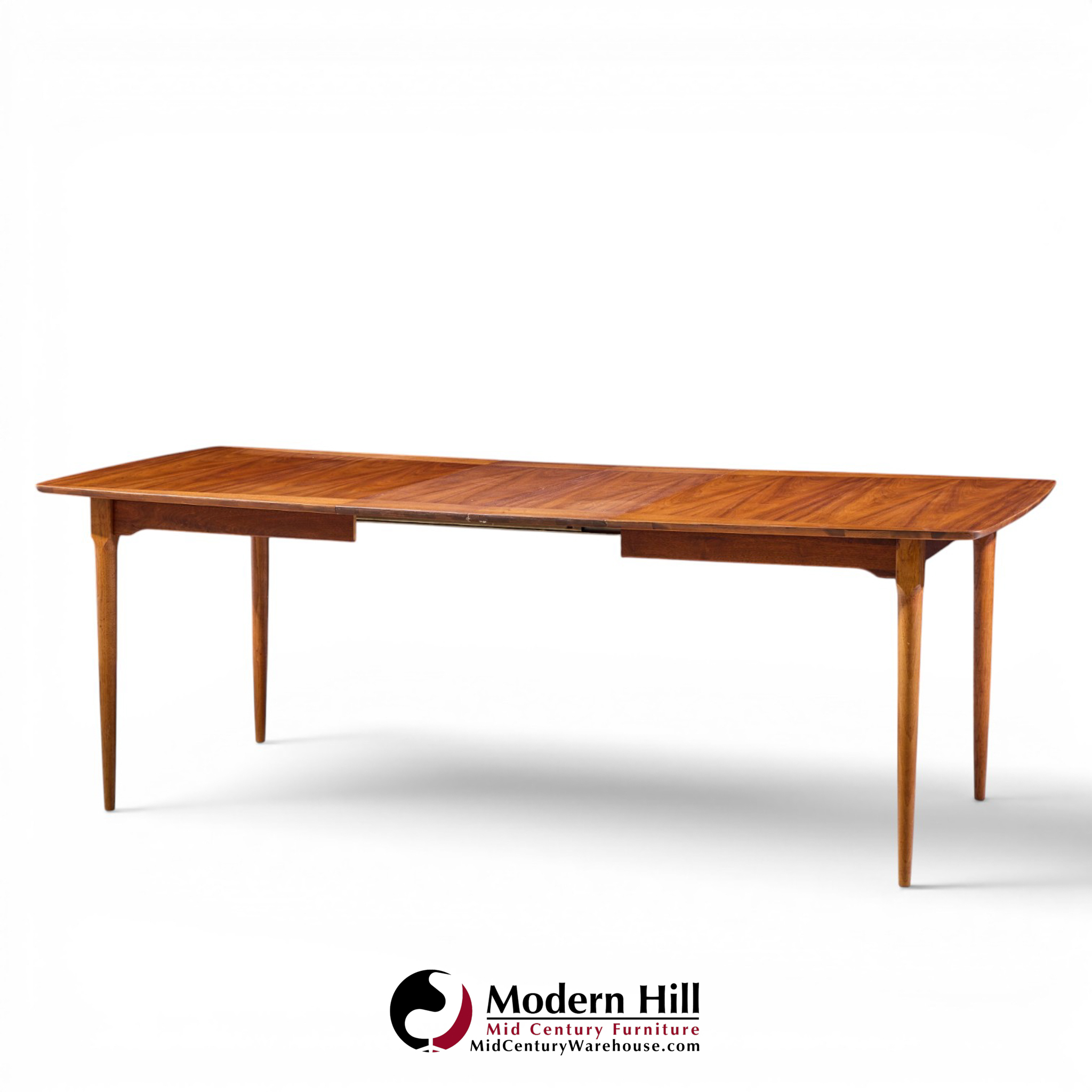 ramseur mid century walnut expanding dining table with 3 leaves