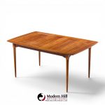 ramseur mid century walnut expanding dining table with 3 leaves