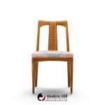 ramseur mid century walnut and cane dining chairs - set of 6