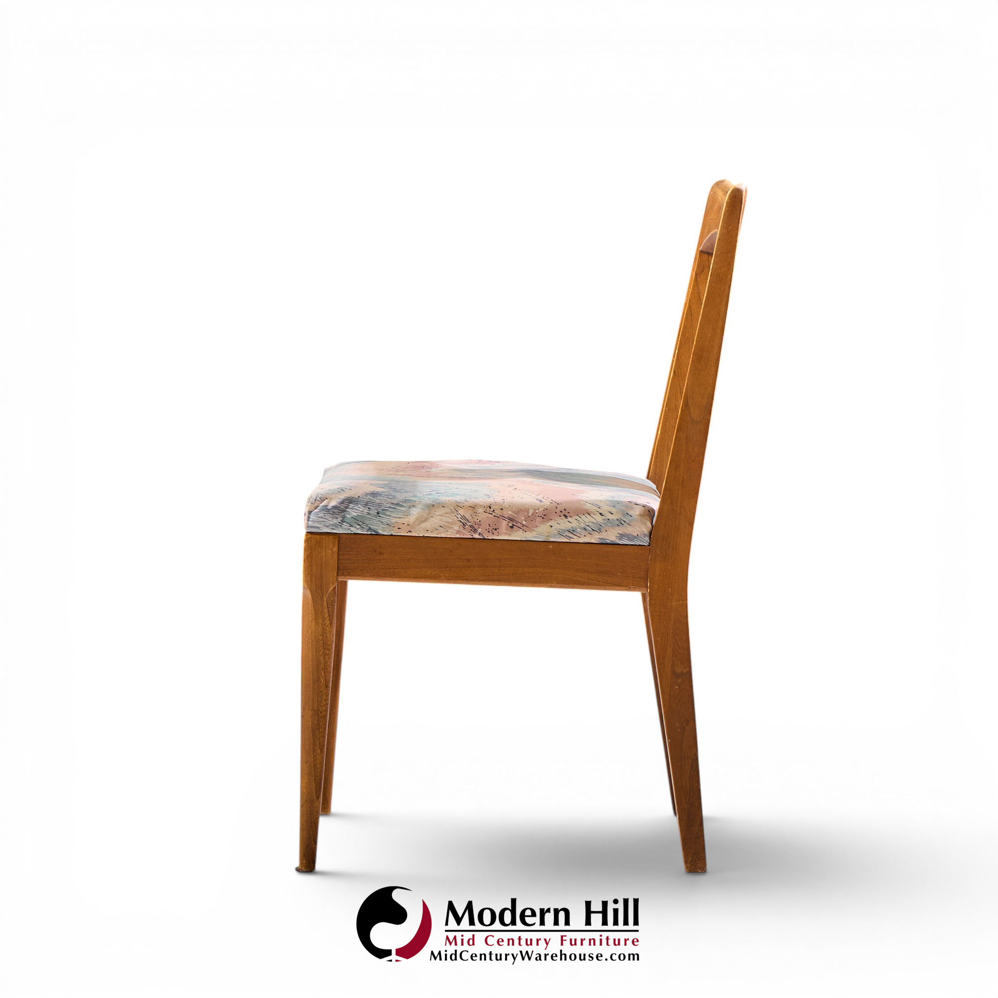 ramseur mid century walnut and cane dining chairs - set of 6