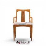 ramseur mid century walnut and cane dining chairs - set of 6
