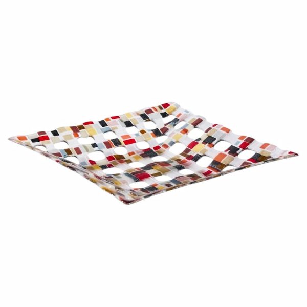 renato foti 2006 large fused glass tray