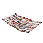 renato foti large fused art glass tray