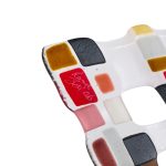 renato foti large fused art glass tray