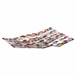 renato foti large fused art glass tray