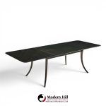 robsjohn gibbings for widdicomb mid century ebonized expanding saber leg dining table with 2 leaves