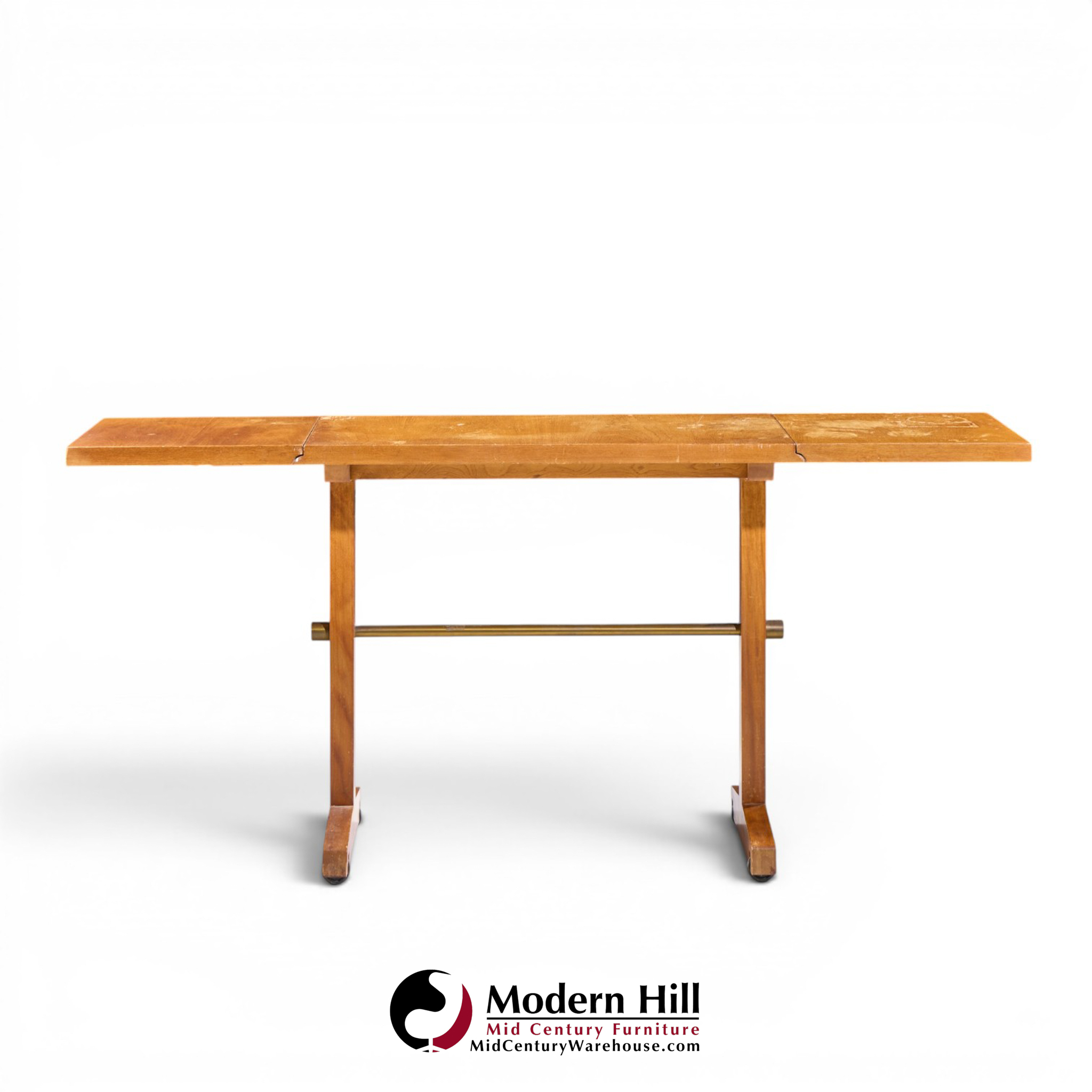 robsjohn gibbings for widdicomb mid century bleached mahogany dropside console table