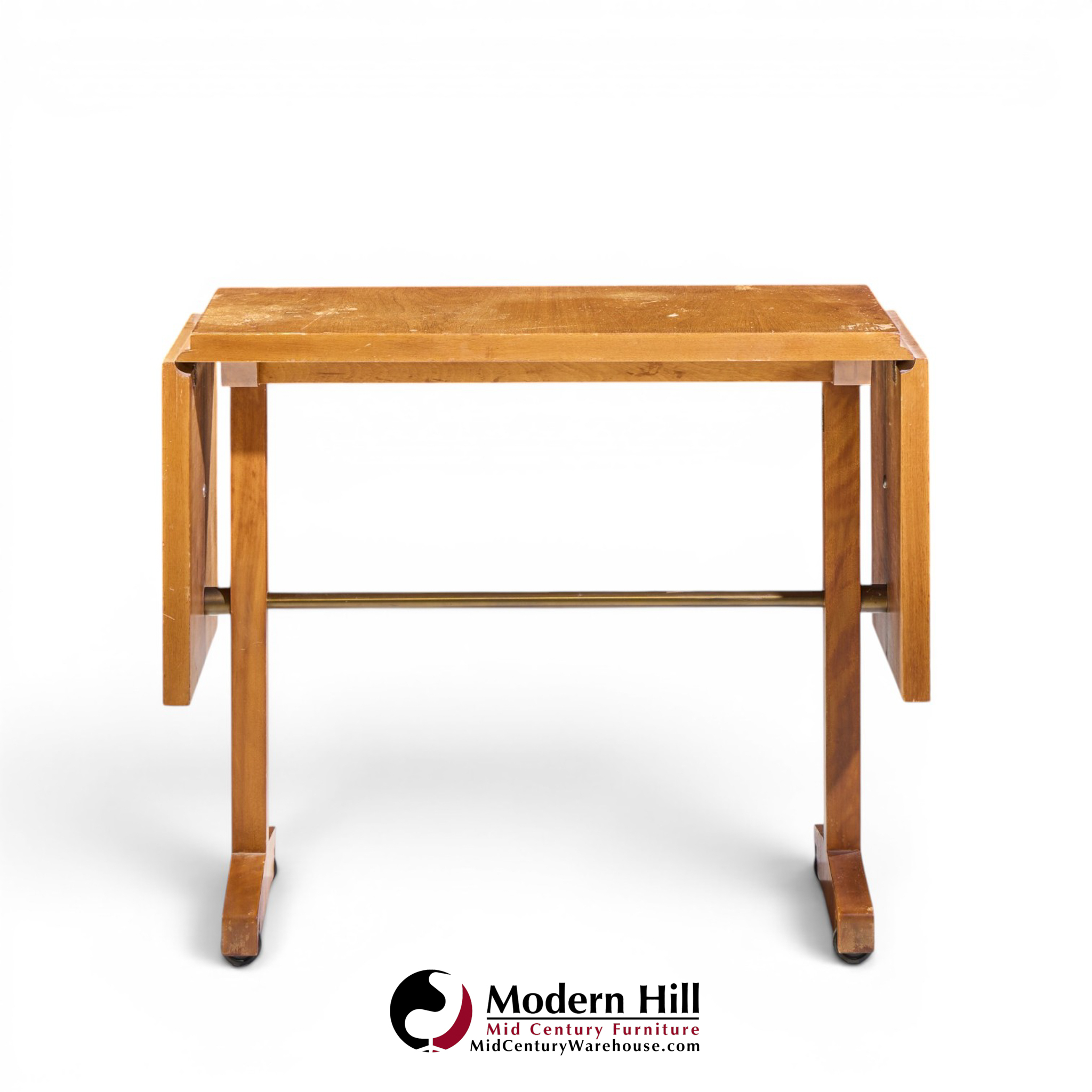 robsjohn gibbings for widdicomb mid century bleached mahogany dropside console table