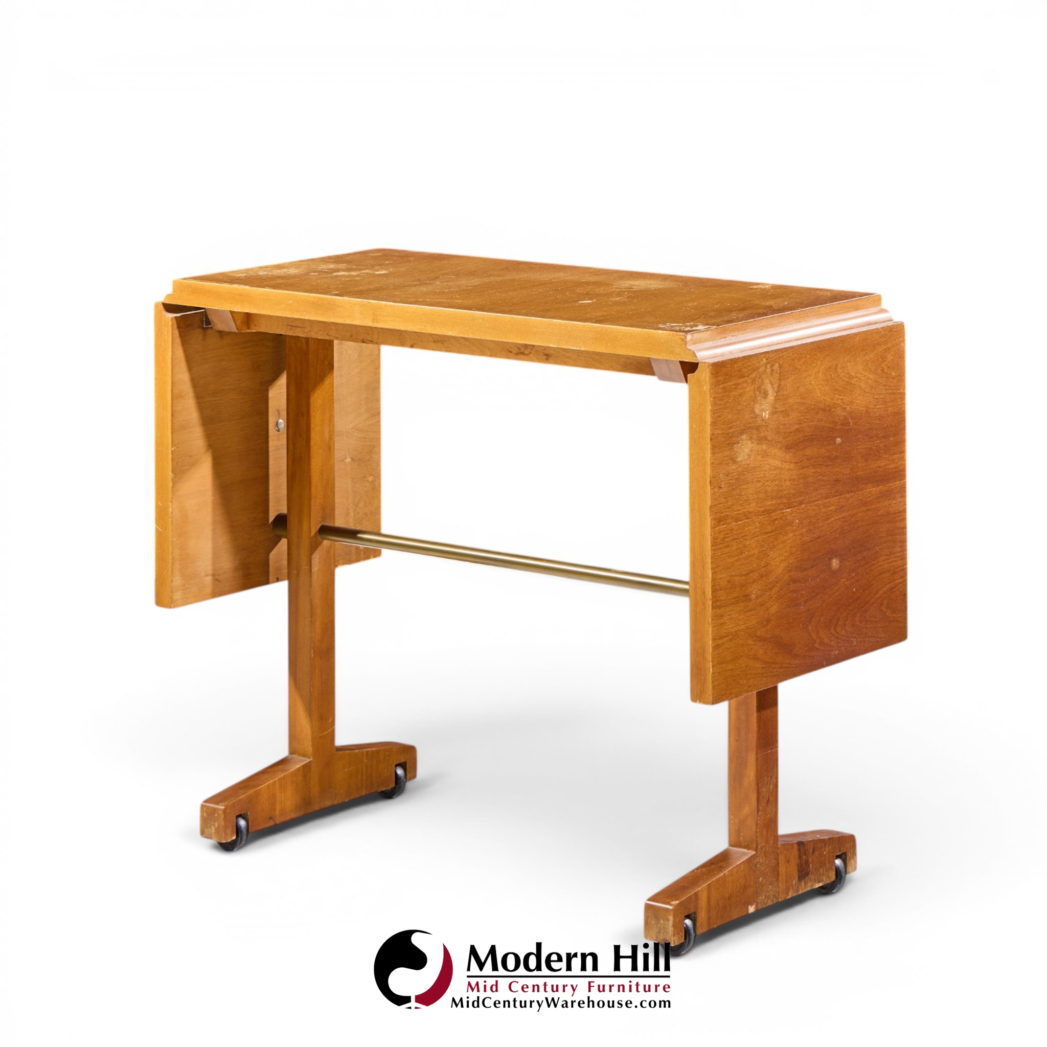 robsjohn gibbings for widdicomb mid century bleached mahogany dropside console table