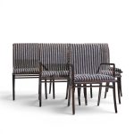 robsjohn gibbings for widdicomb mid century ebonized walnut dining chairs - set of 6