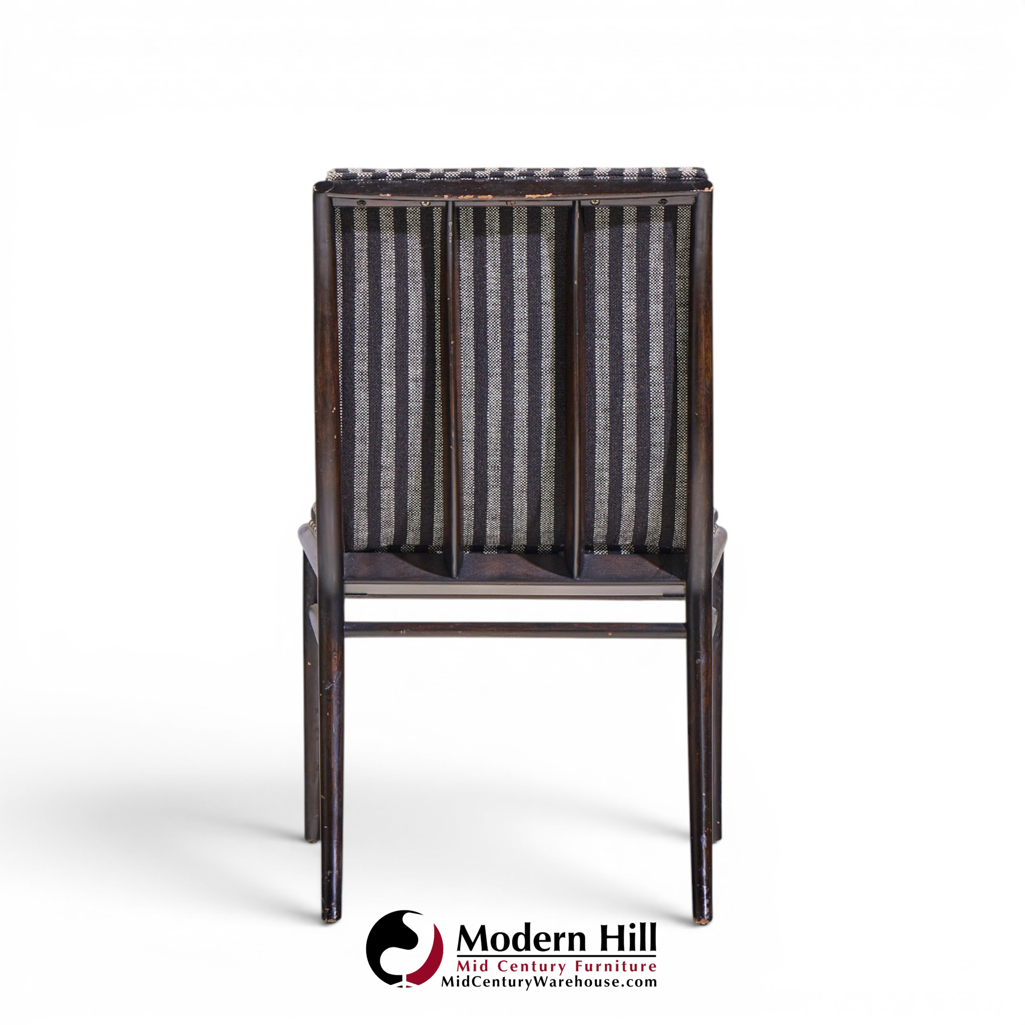 robsjohn gibbings for widdicomb mid century ebonized walnut dining chairs - set of 6