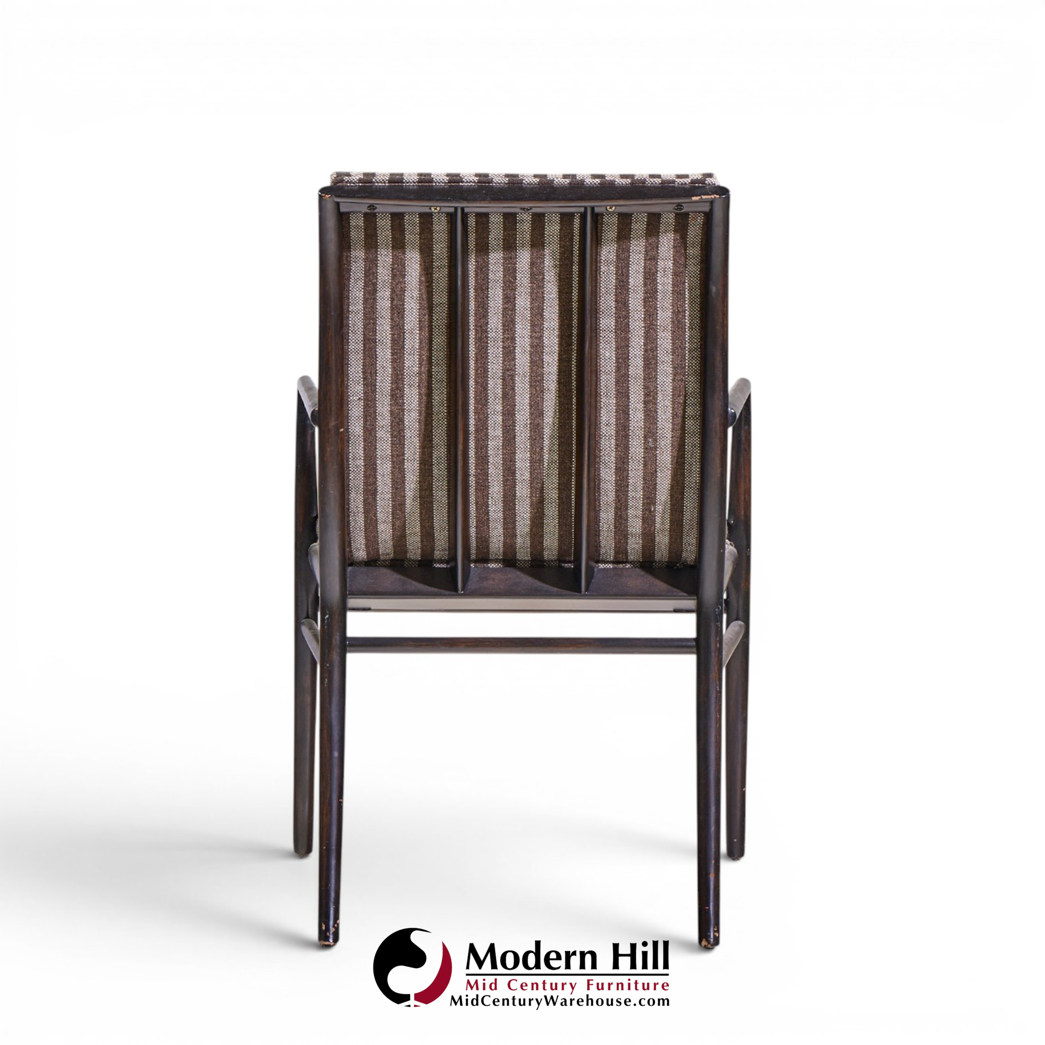 robsjohn gibbings for widdicomb mid century ebonized walnut dining chairs - set of 6