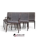 robsjohn gibbings for widdicomb mid century ebonized walnut dining chairs - set of 6