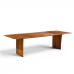 robsjohn gibbings for widdicomb mid century walnut expanding dining table with 2 leaves