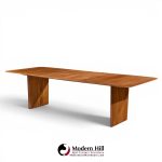 robsjohn gibbings for widdicomb mid century walnut expanding dining table with 2 leaves