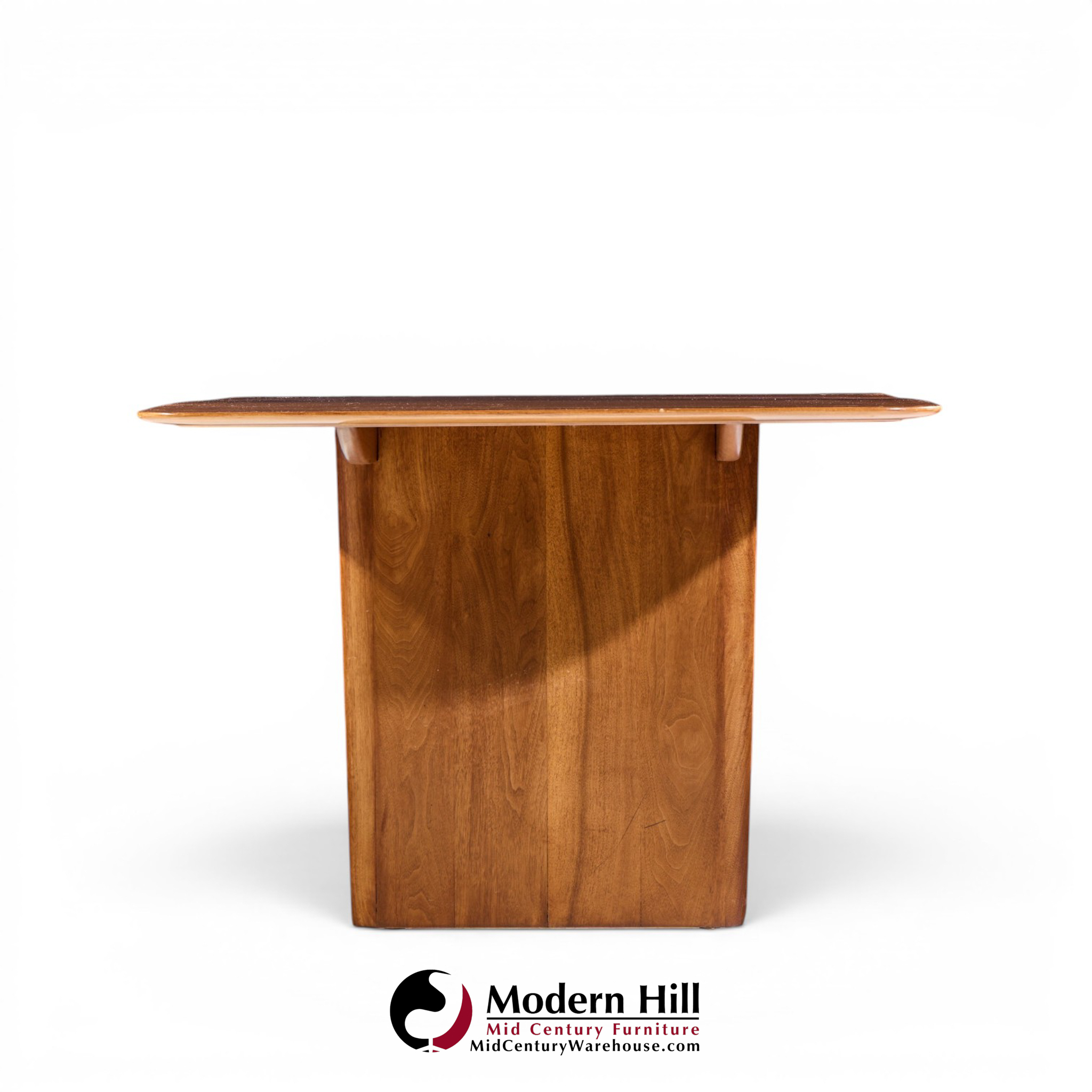 robsjohn gibbings for widdicomb mid century walnut expanding dining table with 2 leaves