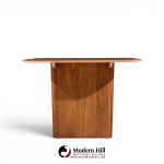 robsjohn gibbings for widdicomb mid century walnut expanding dining table with 2 leaves