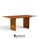robsjohn gibbings for widdicomb mid century walnut expanding dining table with 2 leaves