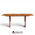 robsjohn gibbings for widdicomb mid century walnut expanding dining table with 2 leaves