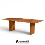 robsjohn gibbings for widdicomb mid century walnut expanding dining table with 2 leaves