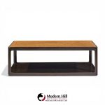 roger sprunger for dunbar mid century mahogany coffee table