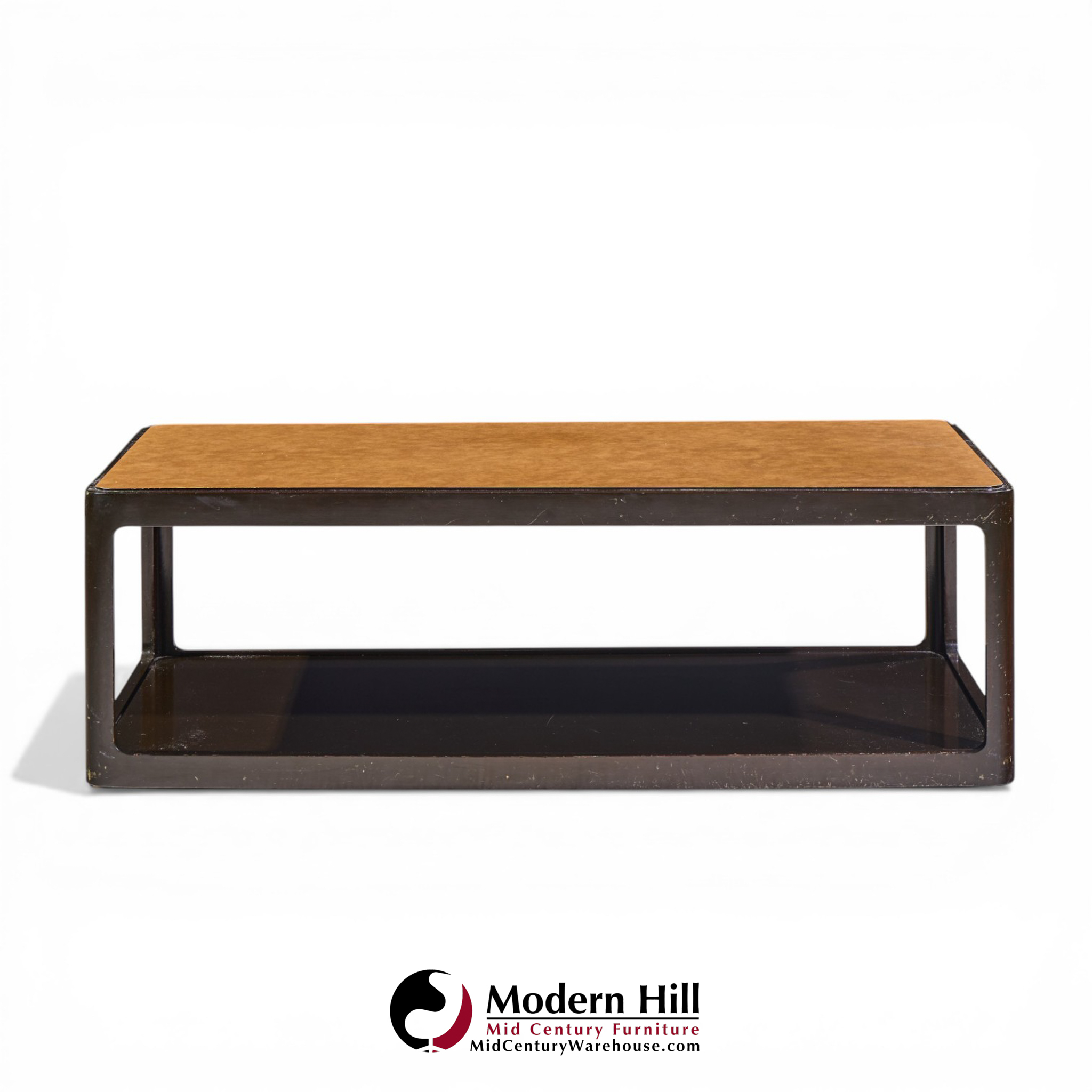roger sprunger for dunbar mid century mahogany coffee table