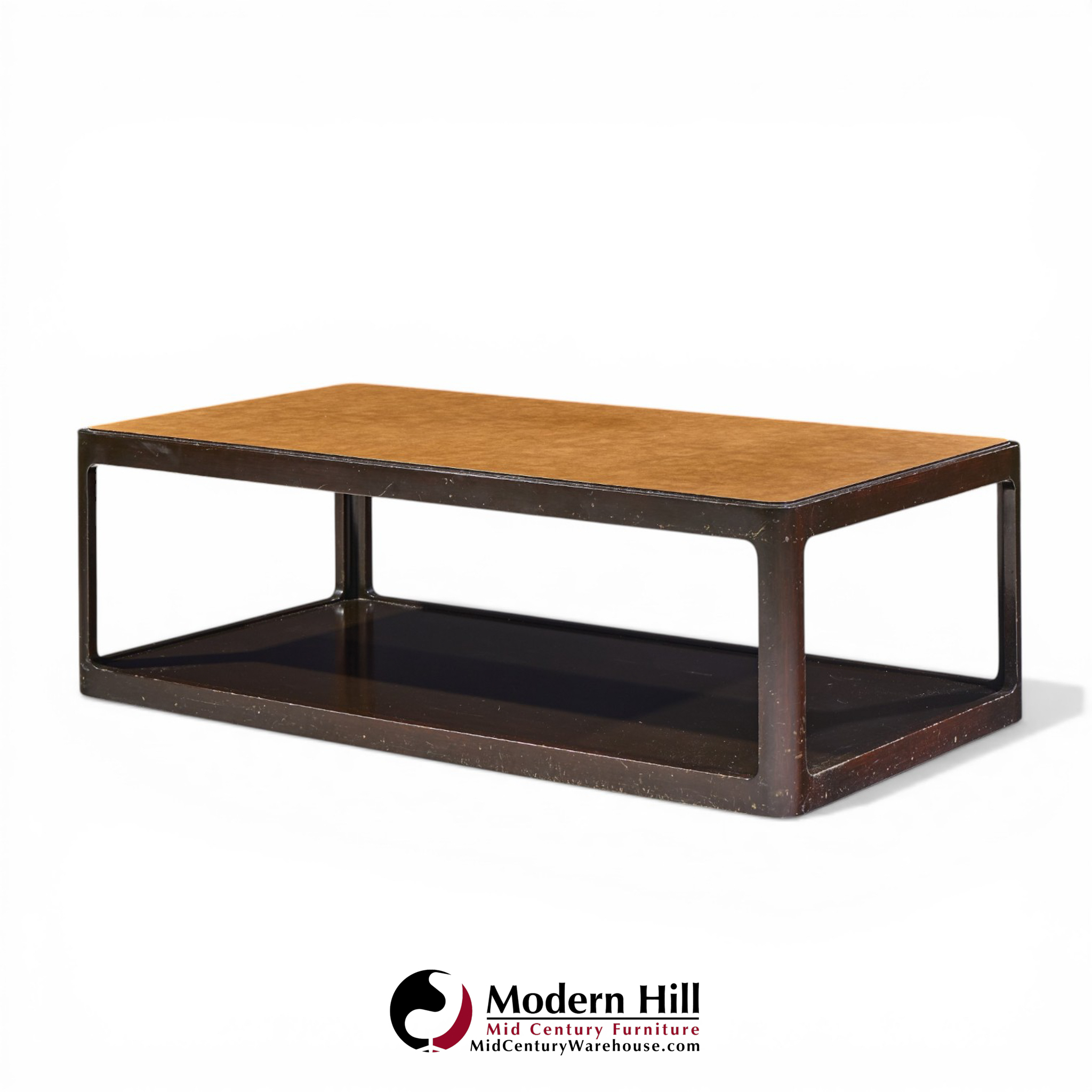 roger sprunger for dunbar mid century mahogany coffee table