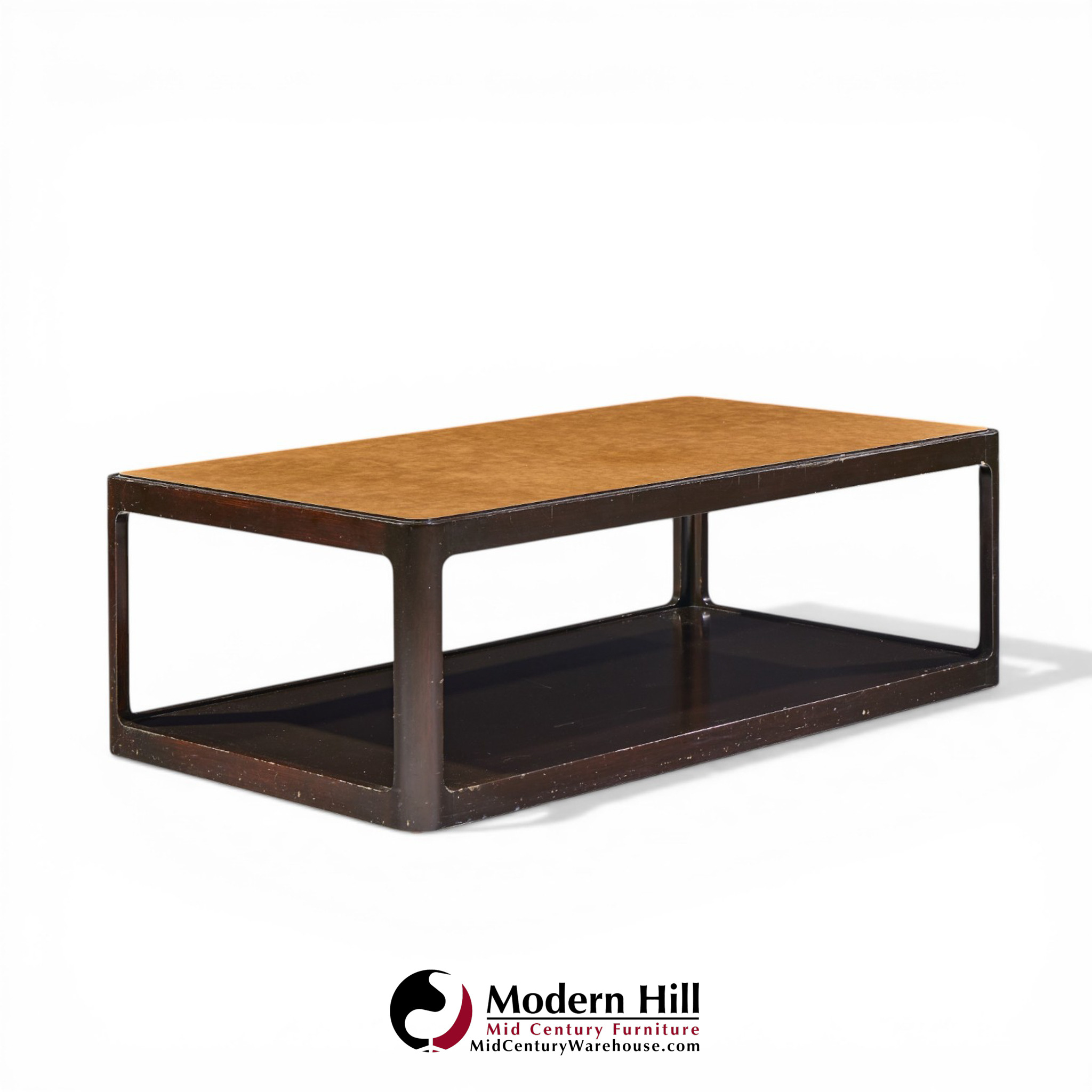 roger sprunger for dunbar mid century mahogany coffee table