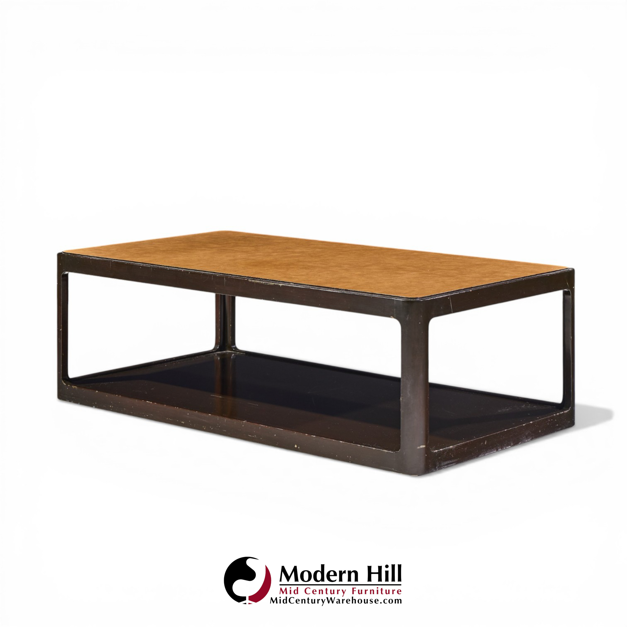 roger sprunger for dunbar mid century mahogany coffee table