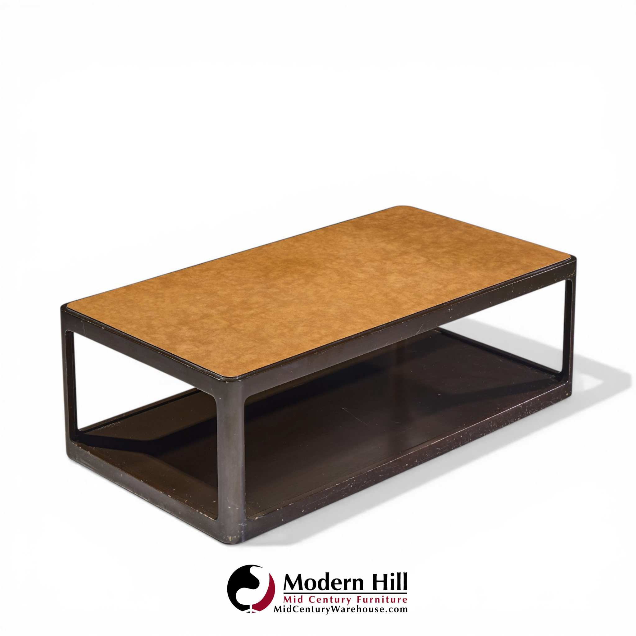 roger sprunger for dunbar mid century mahogany coffee table