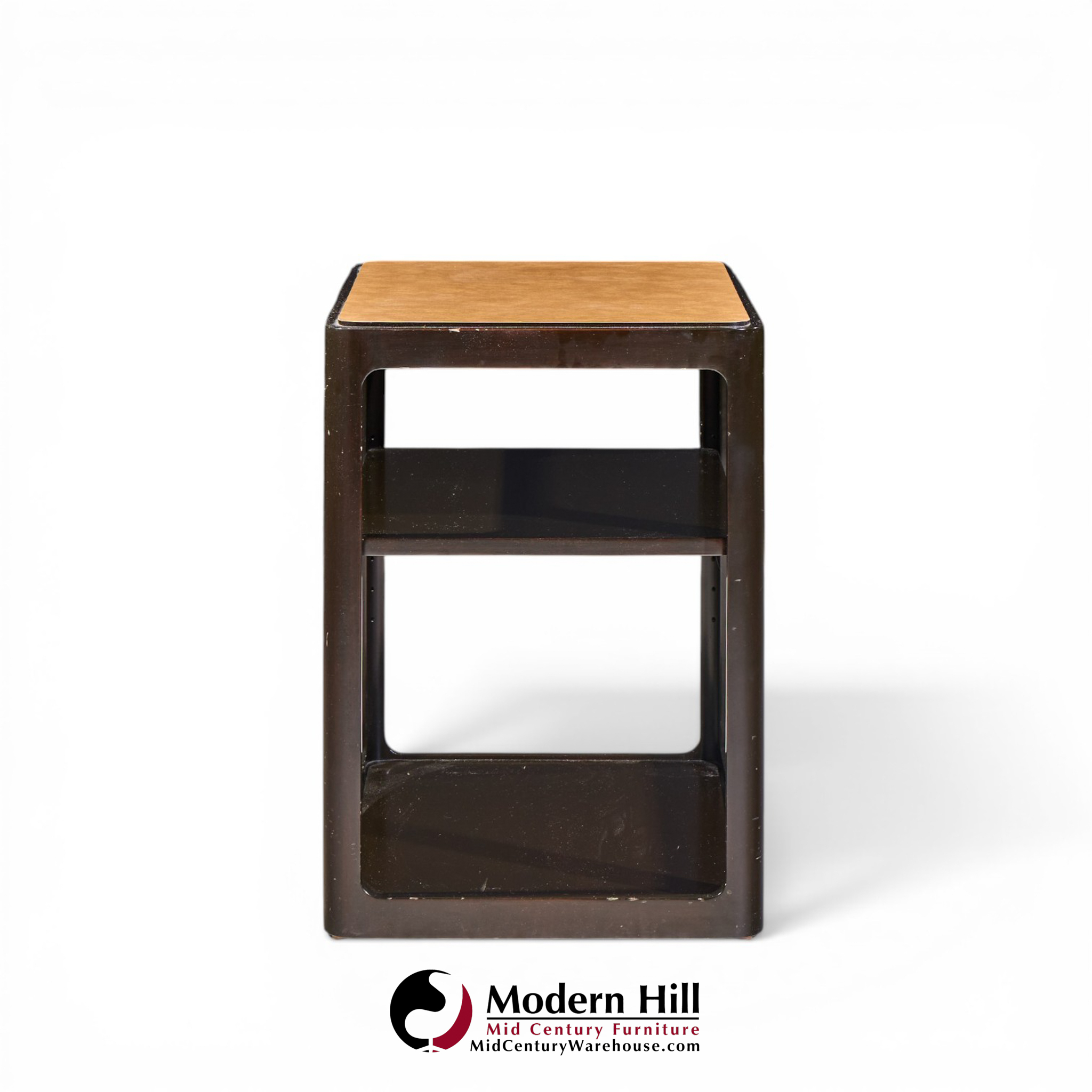 roger sprunger for dunbar mid century mahogany side table