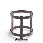 roger sprunger for dunbar mid century mahogany and glass top side table